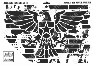 Schablone-Stencil A3 261-5114 Adler im Mauerwerk
